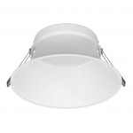 Foco empotrar LED fijo Redondo Ø206mm KONIC 24W 100º UGR19 IP54, Blanco ó Negro